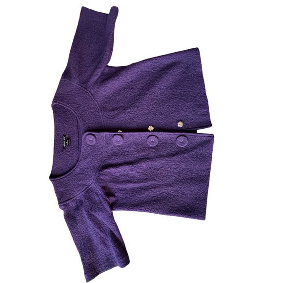 Wool Elbow Sleeve Cardigan / Coat Large Snap Closures Classic Oversized Small - Picture 9 of 10